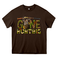Chocolate Brown gone hunting western Heavy Core Tee - texasbilliewilder