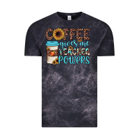 Cloud Black coffee gives me teacher powers Vintage Tee - JahusDesignShop