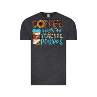 Vintage Black coffee gives me teacher powers Vintage Tee - JahusDesignShop