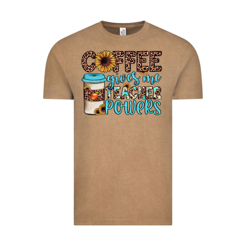 Coffee Gives Me Teacher Powers Vintage Tee by JahusDesignShop | Teevron