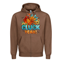 Chestnut cluck yeah Zipper Hoodie - MaliasSmallBusiness