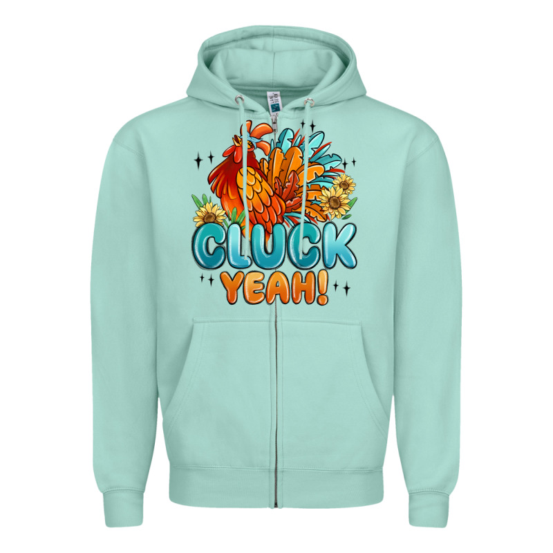 Cluck Yeah Zipper Hoodie by MaliasSmallBusiness | Teevron