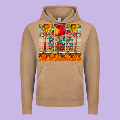 Firefighter Mom Vintage Hoodie Designed By Hra Design Shop