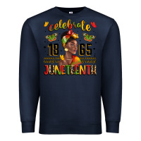 Navy celebrate 1865 juneteenth with black woman Premium Sweatshirt - LillyAllenDesigns