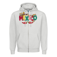 Dove Grey mexico Zipper Hoodie - MaliasSmallBusiness