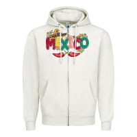 Oatmeal Heather mexico Zipper Hoodie - MaliasSmallBusiness