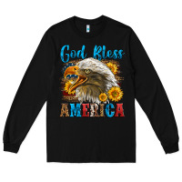 Black God Bless America Long Sleeve Tee - LillyAllenDesigns