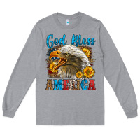 Heather Grey God Bless America Long Sleeve Tee - LillyAllenDesigns