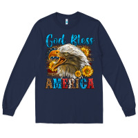 Navy God Bless America Long Sleeve Tee - LillyAllenDesigns