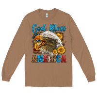 Toasted Coconut God Bless America Long Sleeve Tee - LillyAllenDesigns