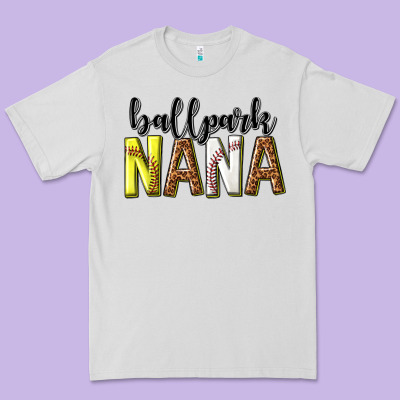 Premium Tee ballpark nana with leopard