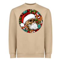 Mushroom Christmas hippie skeleton santa ornament Heavyweight Sweatshirt - Artiststas