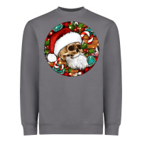 Storm Christmas hippie skeleton santa ornament Heavyweight Sweatshirt - Artiststas