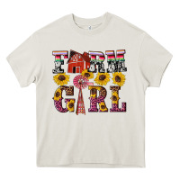 Cream western farm girl Heavy Core Tee - Artiststas