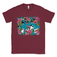 Burgundy v.drose glitter cowhide Classic Tee - AdoDesignShop
