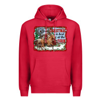 Cardinal christmas is best at the farm Premium Hoodie - RanaPortraitStore