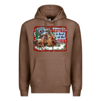 Chestnut christmas is best at the farm Premium Hoodie - RanaPortraitStore