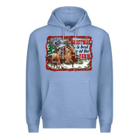 Colony Blue christmas is best at the farm Premium Hoodie - RanaPortraitStore