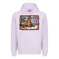 Lilac christmas is best at the farm Premium Hoodie - RanaPortraitStore