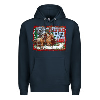 Navy christmas is best at the farm Premium Hoodie - RanaPortraitStore