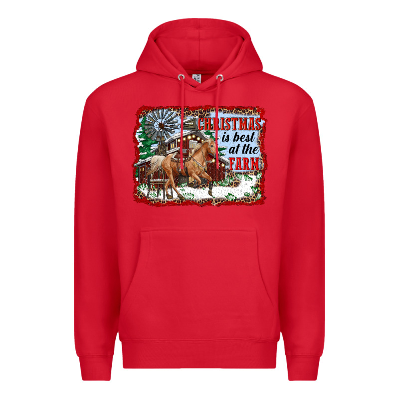 Christmas Is Best At The Farm Premium Hoodie by RanaPortraitStore | Teevron