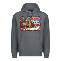 Rock christmas is best at the farm Premium Hoodie - RanaPortraitStore