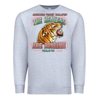 Heather Grey the heavens are roaring Premium Sweatshirt - LillyAllenDesigns