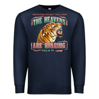 Navy the heavens are roaring Premium Sweatshirt - LillyAllenDesigns