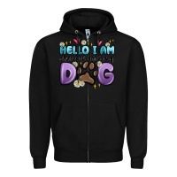 Black hello i am obsessed with my dog Zipper Hoodie - MaliasSmallBusiness