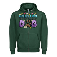 Sports Green hello i am obsessed with my dog Zipper Hoodie - MaliasSmallBusiness