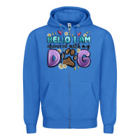 True Royal hello i am obsessed with my dog Zipper Hoodie - MaliasSmallBusiness
