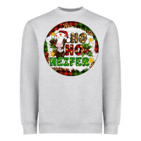 Heather Grey Christmas ho ho heifer Heavyweight Sweatshirt - Artiststas