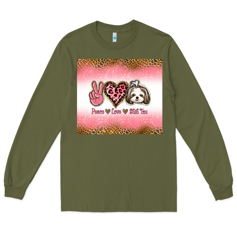 Peace Love Shih Tzu Long Sleeve Tee by Jasminsmagicworld | Teevron