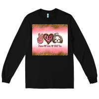Black peace love shih tzu Long Sleeve Tee - Jasminsmagicworld