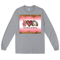 Heather Grey peace love shih tzu Long Sleeve Tee - Jasminsmagicworld