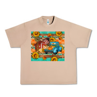 Burro Farm life fall barn and truck Urban Heavy Tee - Artiststas