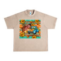 French Oak Farm life fall barn and truck Urban Heavy Tee - Artiststas