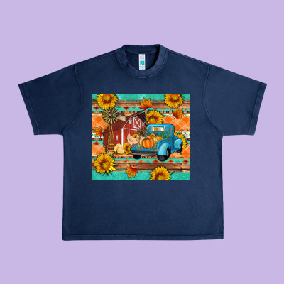 Farm Life Fall Barn And Truck Urban Heavy Tee Designed By Artiststas