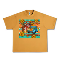 Peanut Butter Farm life fall barn and truck Urban Heavy Tee - Artiststas