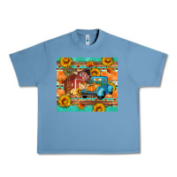 Pebble Blue Farm life fall barn and truck Urban Heavy Tee - Artiststas