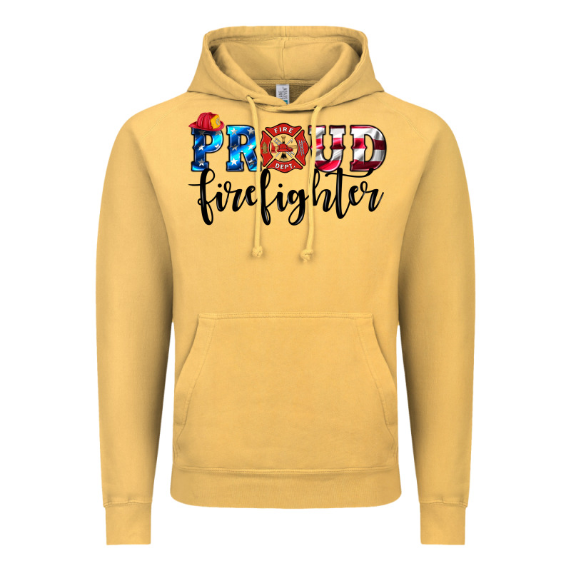 Proud Firefighter Vintage Hoodie by HRA Design Shop | Teevron
