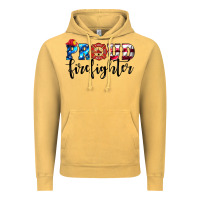 Vintage Mustard proud firefighter Vintage Hoodie - HRA Design Shop