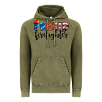 Vintage Olive proud firefighter Vintage Hoodie - HRA Design Shop