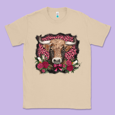 V.d. Cow And Roses Classic Tee Designed By Adodesignshop