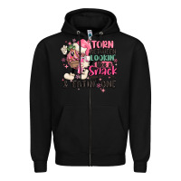 Black torn between lookin' like a snack and eatin' one Zipper Hoodie - MaliasSmallBusiness