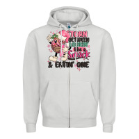 Dove Grey torn between lookin' like a snack and eatin' one Zipper Hoodie - MaliasSmallBusiness
