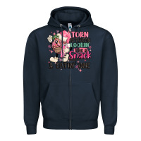 Navy torn between lookin' like a snack and eatin' one Zipper Hoodie - MaliasSmallBusiness
