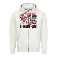 Oatmeal Heather torn between lookin' like a snack and eatin' one Zipper Hoodie - MaliasSmallBusiness