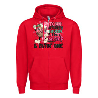 Red torn between lookin' like a snack and eatin' one Zipper Hoodie - MaliasSmallBusiness