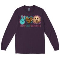 Plum peace love labradoodle Long Sleeve Tee - Jasminsmagicworld